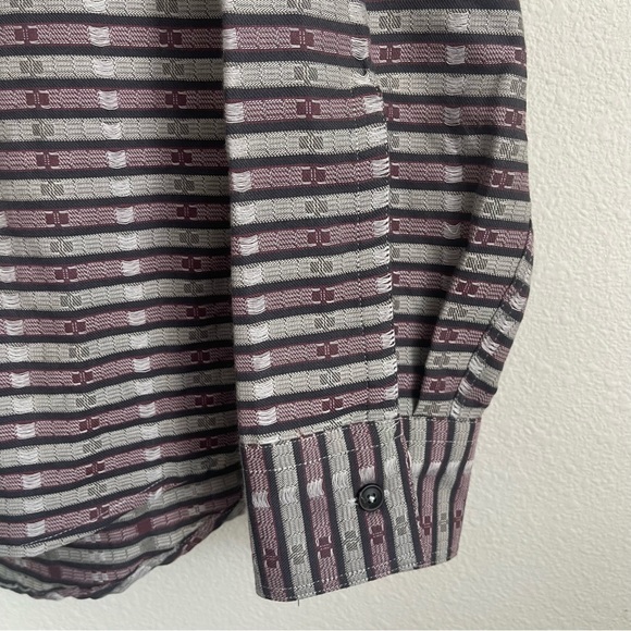 Billy Reid Button Down Long Sleeve Pattern Shirt - Picture 6 of 9